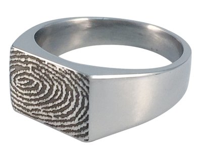 Life Print Stainless Steal Ring (Sizes 7-12.5)